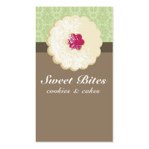 Powdered sugar jam cookie baking business cards