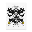 Powell Family Crest postcards by coatsofarms Powell Family Crest postcards