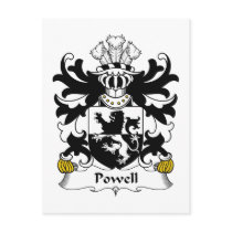 Powell Family Crest postcards