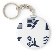 Power and Energy Icons Keychains