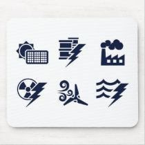 Power and Energy Icons Mousepad