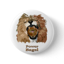 Power Bagel Pinback Buttons