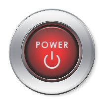 Power Button Refrigerator Magnet