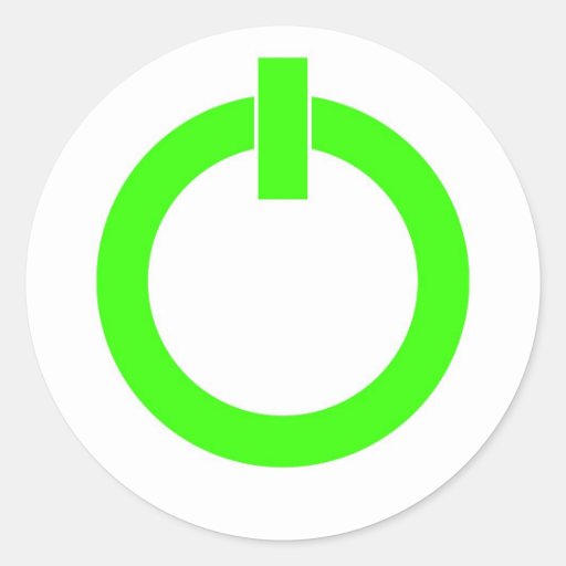 Power Button Round Stickers Zazzle