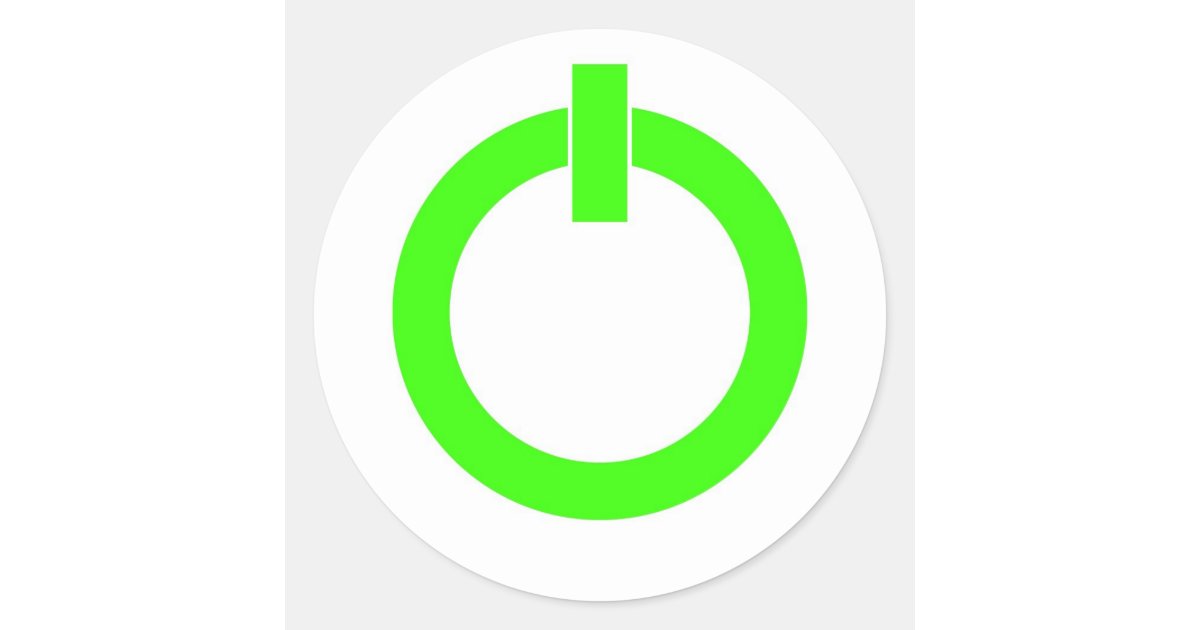 Power Button Round Stickers Zazzle