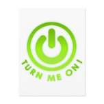Power Button - Turn Me on postcards