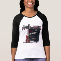 Power Chord Cafe Ladie's 3/4 Sleeve t-shirts