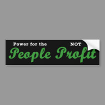 Power for the People Bumper Sticker (black) bumper stickers