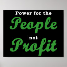 Power for the People, not Profit - Poster