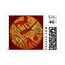 Power Forward Basketball Postage Stamp