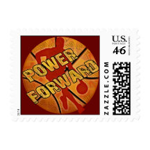 Power Forward Basketball Postage Stamp