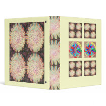 Power Healing Chakra n Sunflower Pattern 3 Ring Binders
