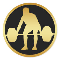 POWER LIFTER ROUND STICKER