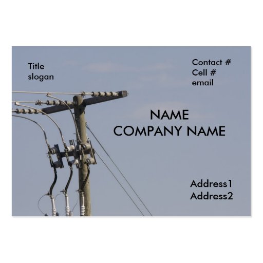 power line pole business card templates