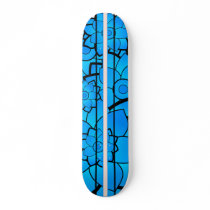 Power-Lined Lotus Flowers Custom Skate Board