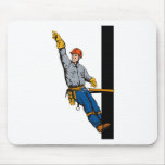 Power Lineman Electrician Electric Worker Mousepad
