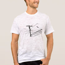 power LINES and Bird t-shirts