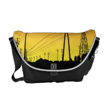 Power lines messenger bag