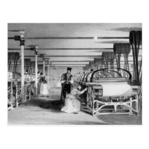 Power Loom Weaving, engraved by J. Tingle, 1835 Postcards