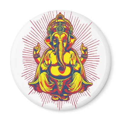 Power of Ganesh Refrigerator Magnet by brev87