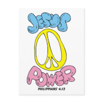 Power of Jesus peace sign Postcard