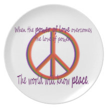 Power of Love and Peace Plates