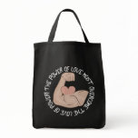Power of love must overcome love of power tote bags
