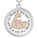 Power of love must overcome love of power personalized necklace
