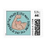 Power of love must overcome love of power stamp
