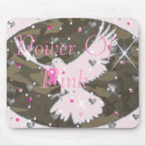 Power of Pink Ribbon Dove Camoflauge Mousepad by darshe40 Power of Pink Ribbon Dove Camoflauge Mousepad