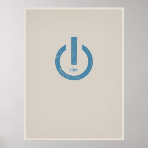 Power on minimalistic poster
