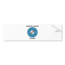Power Relationships In Physics (Wheel Chart) Bumper Stickers