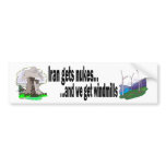 Power Struggle-Nukes v. Windmills Bumper Sticker