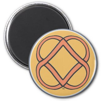 Power Symbol Orange button Magnet magnet