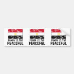 Power to the Peaceful Vintage Bumper Sticker