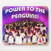 "Power to the Penguins" mousepads