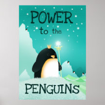 Power to the penguins poster
