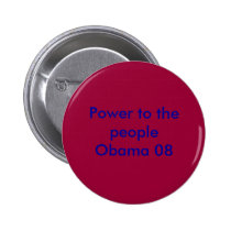Power to the people Obama 08 buttons