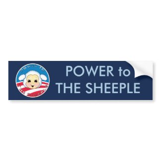 Power to The Sheeple (Obama) bumpersticker