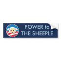 Power to The Sheeple (Obama) bumper stickers by ObamaWatch Power to The Sheeple (Obama) bumper stickers