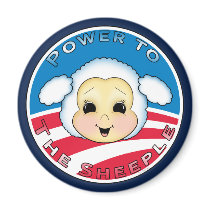 Power To The Sheeple (Obama) Refrigerator Magnets