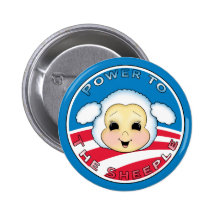 Power To The Sheeple (Obama) Pinback Button