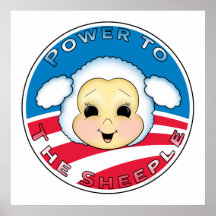 Power To The Sheeple (Obama) Poster