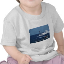 Powerboat and a helicopter t shirt