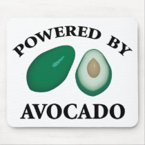 Powered By Avocado Mouse Pad