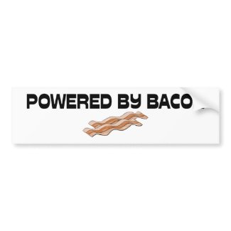 Powered By Bacon bumpersticker