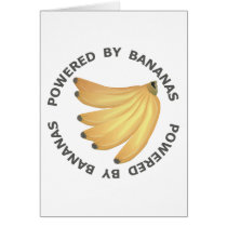 Powered By Bananas Greeting Card