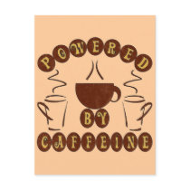 POWERED BY CAFFEINE POSTCARDS