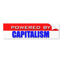 Powered By Capitalism bumper stickers
