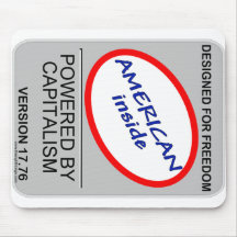 powered by capitalism design mouse mats